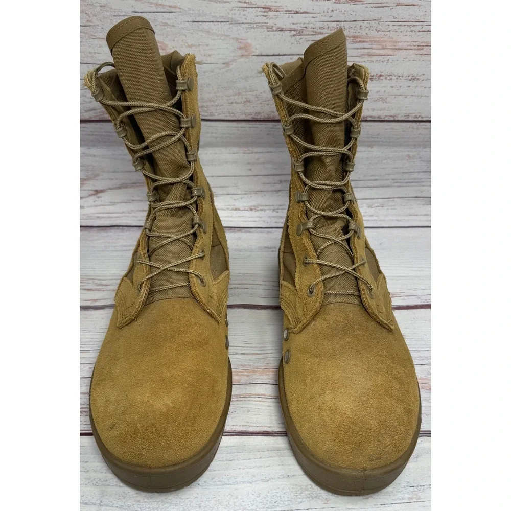 Army Combat Coyote Hot‎ Weather Tan Boots SPE1C1-17-D-1004 Vibram Sole-Size 7 W